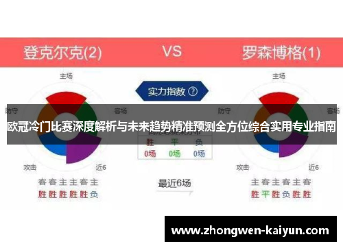 欧冠冷门比赛深度解析与未来趋势精准预测全方位综合实用专业指南